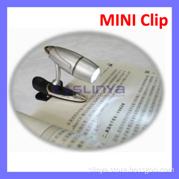 Mini Novelty LED Clip Book Reading Light Booklight Lamp Desktop Flashlight (SL-371)